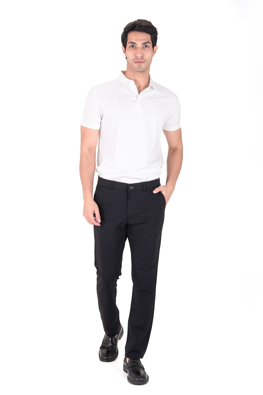 Fluid Cotton Polo - Frost White