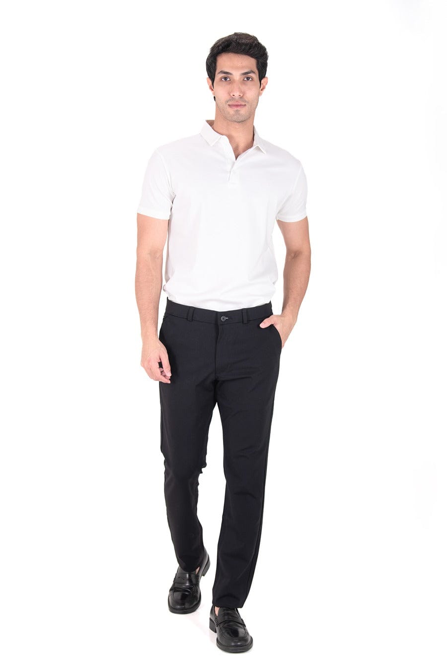Fluid Cotton Polo - Frost White