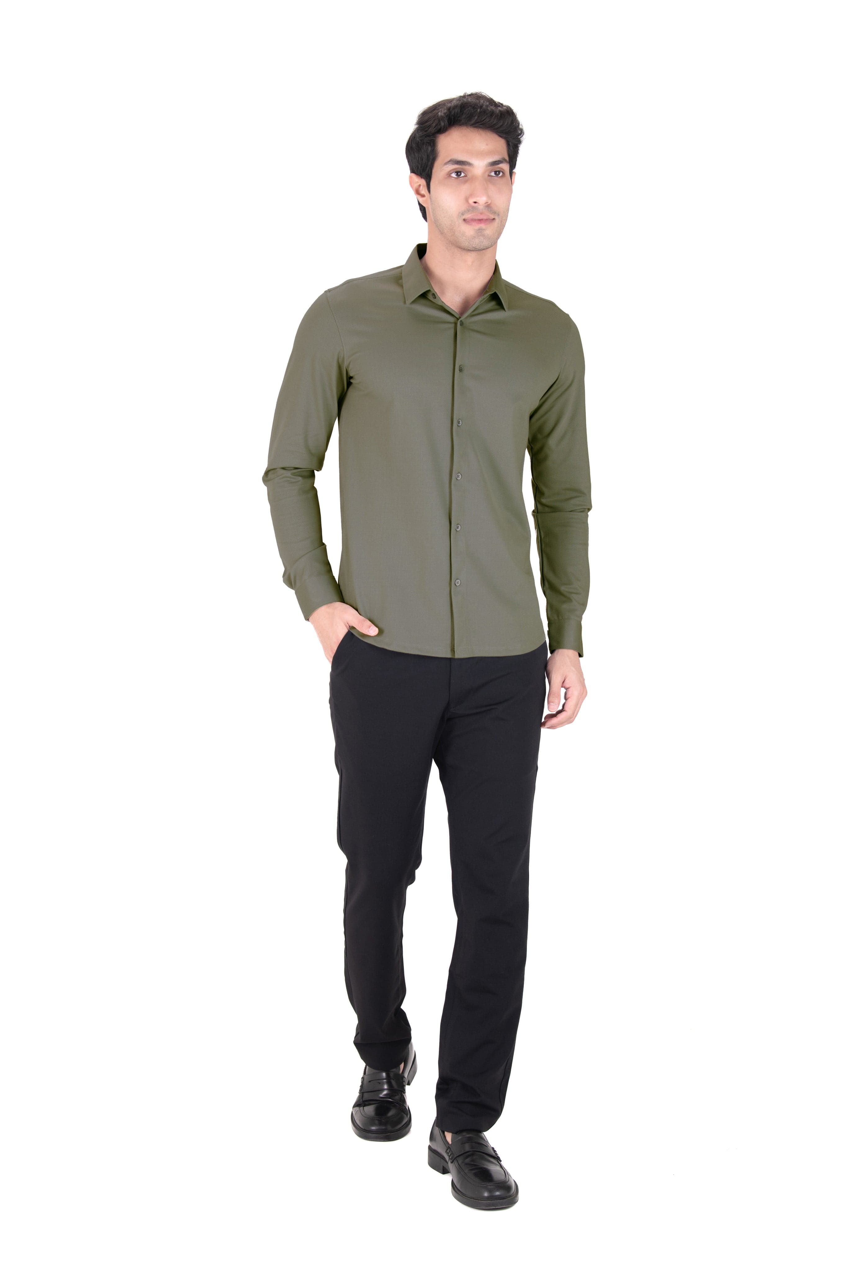 Cardinal Dobby Shirt - Knitted Heavy Shirt