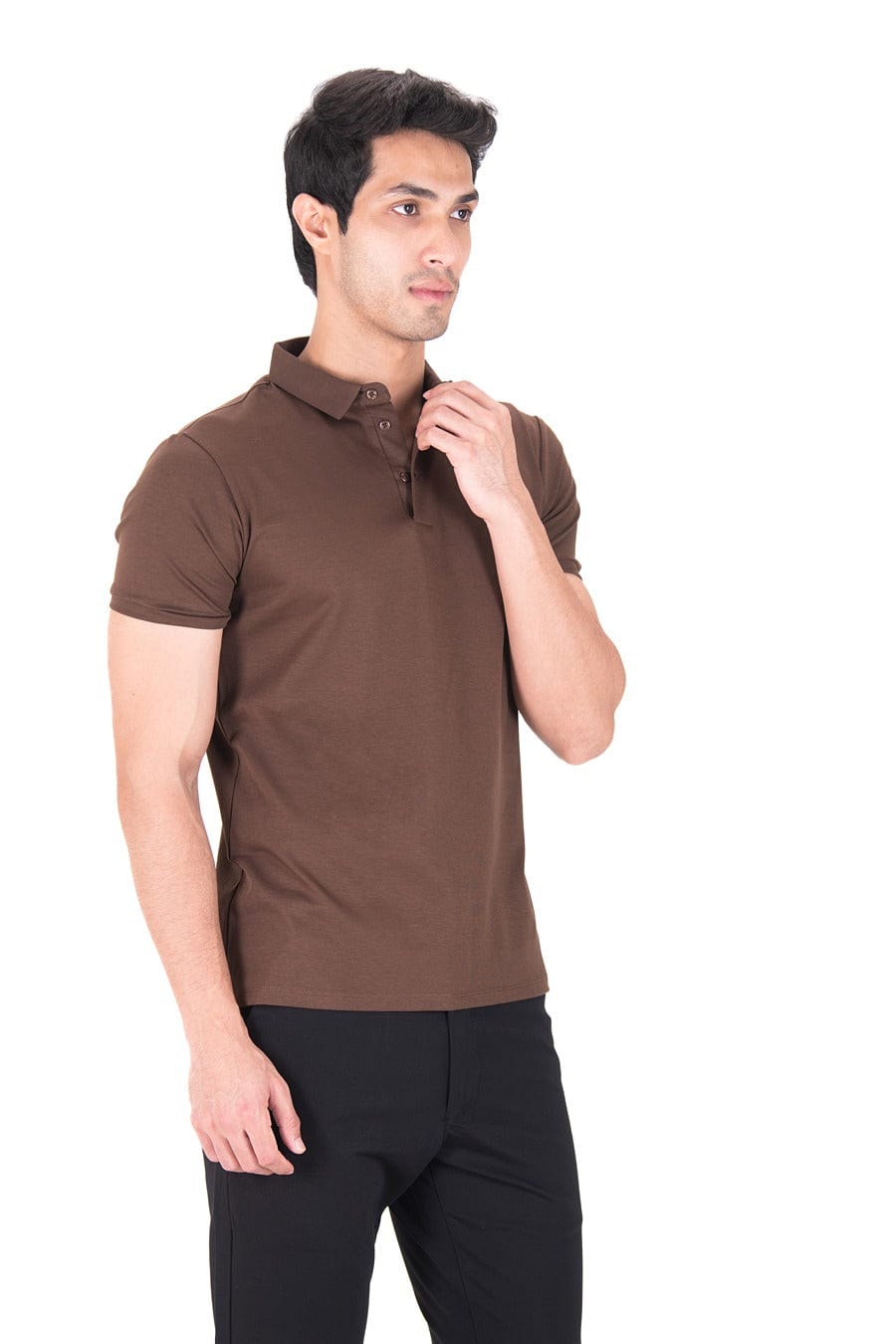 Fluid Cotton Polo - Espresso Brown