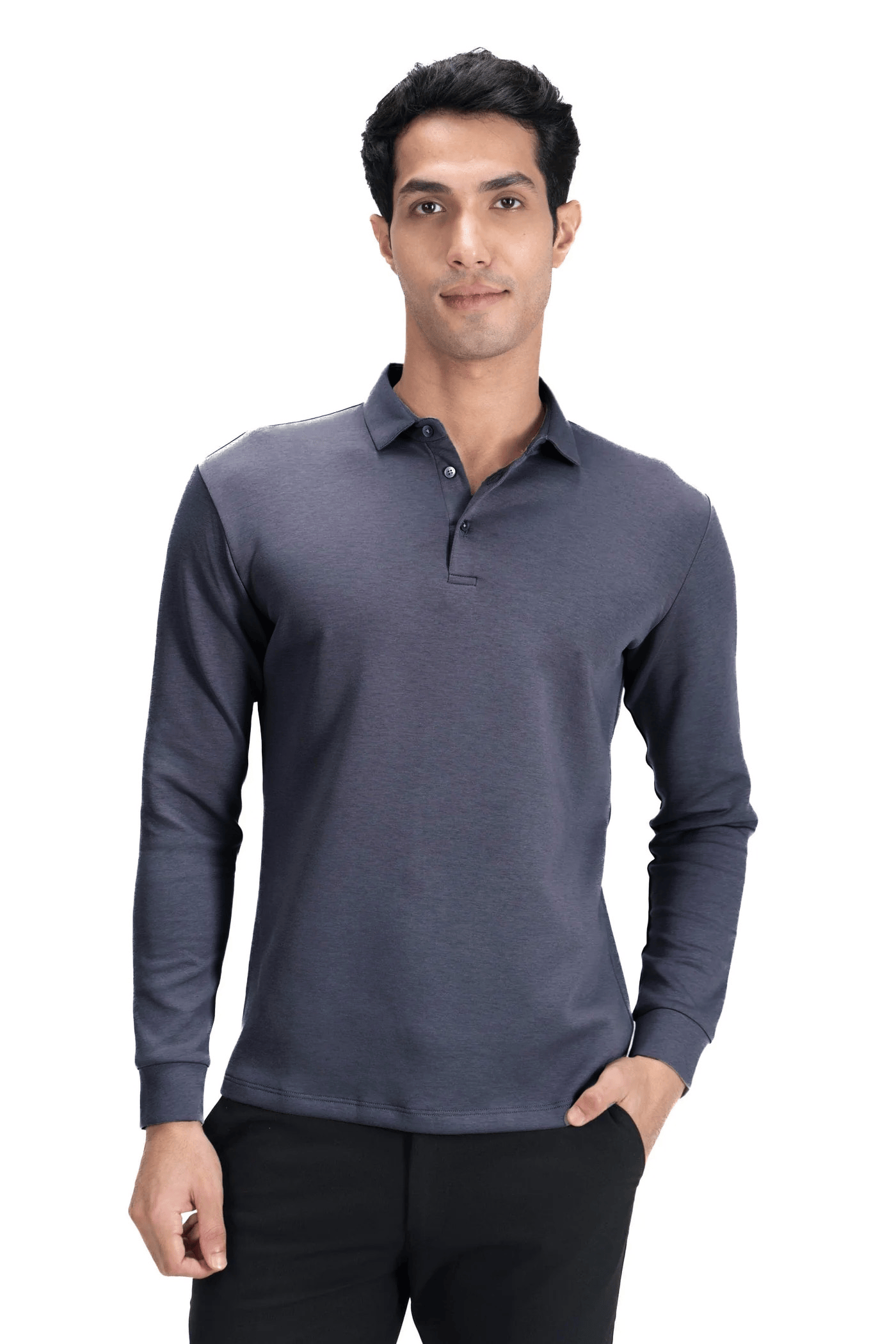 Legacy Polo Sweater - Fossil Grey