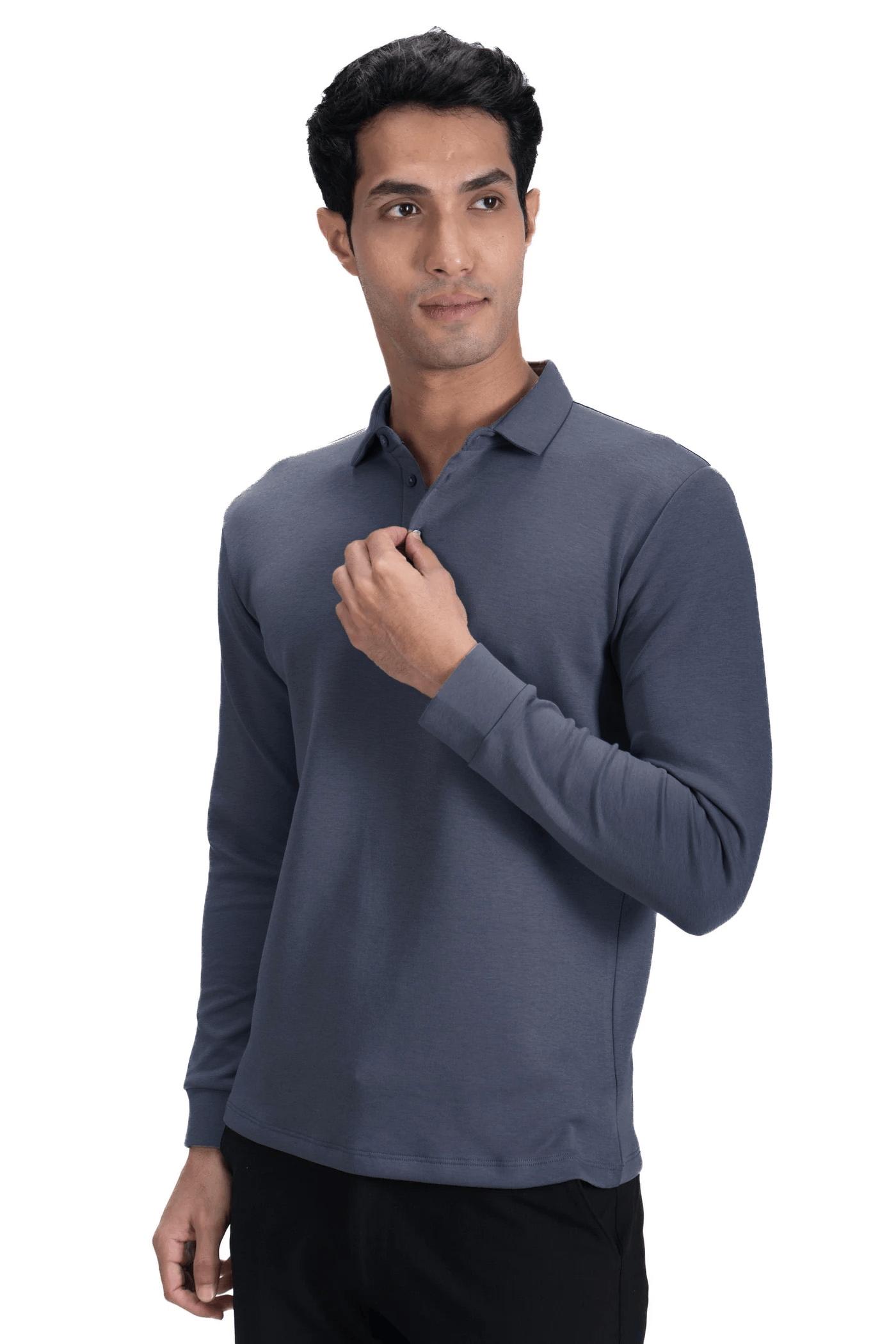 Legacy Polo Sweater - Fossil Grey