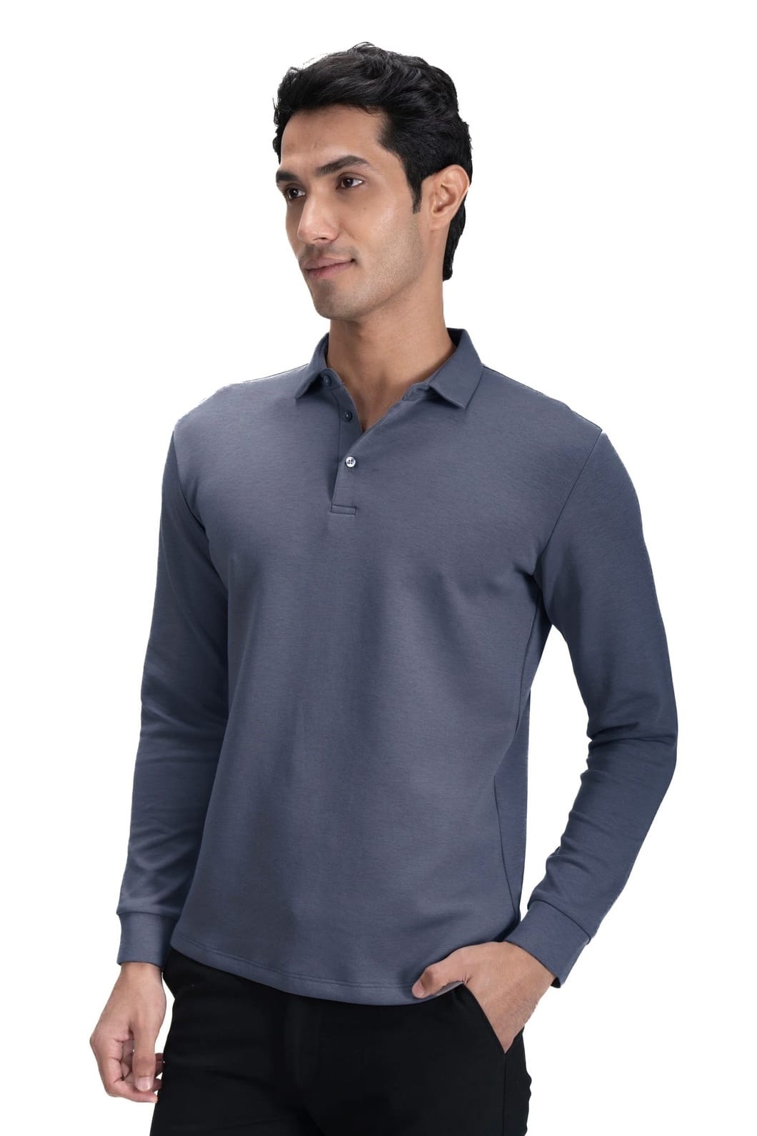 Legacy Polo Sweater - Fossil Grey
