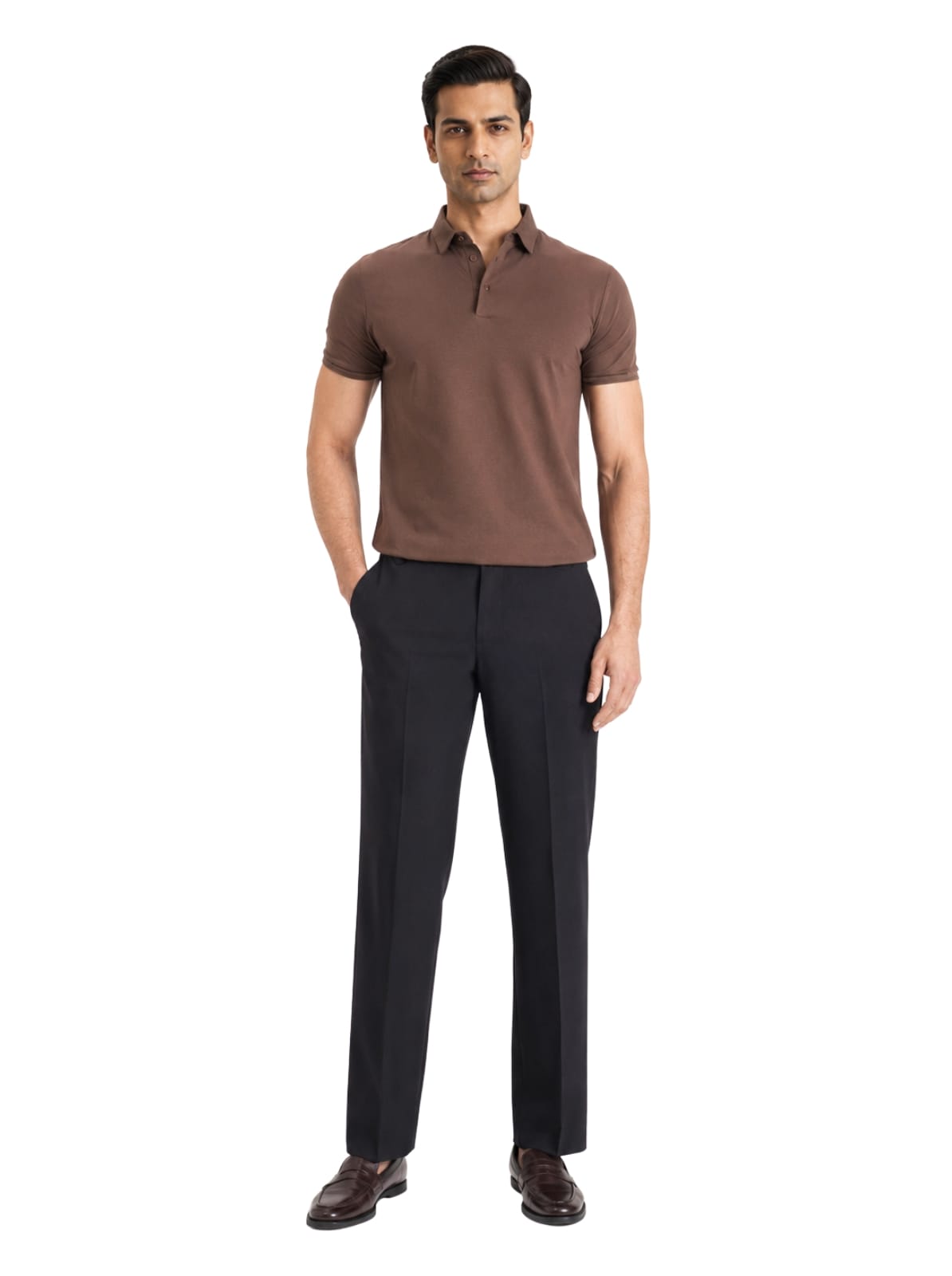 Fluid Cotton Polo - Espresso Brown