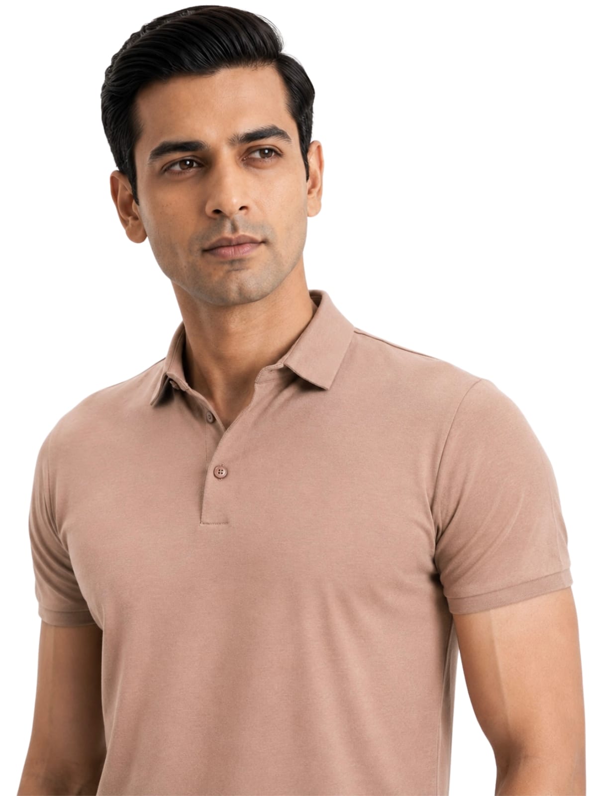 Fluid Cotton Polo - Warm Khaki