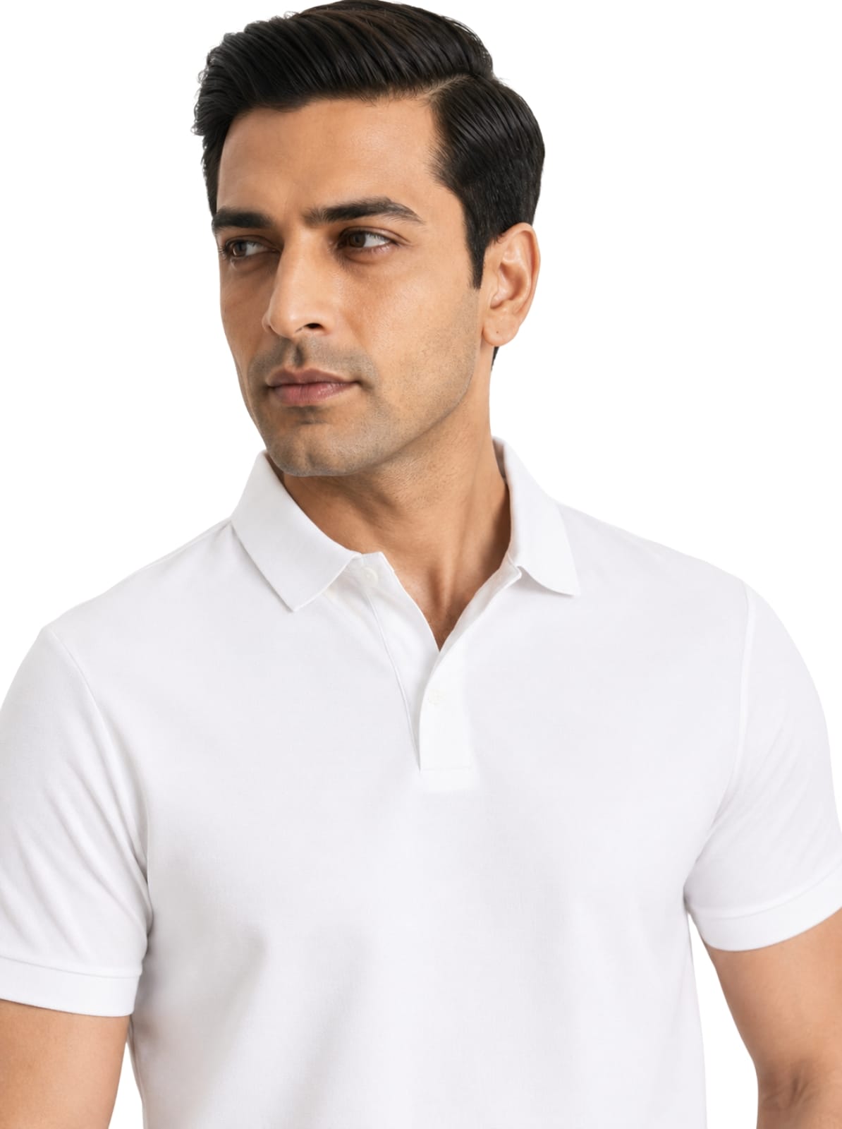 Fluid Cotton Polo - Frost White