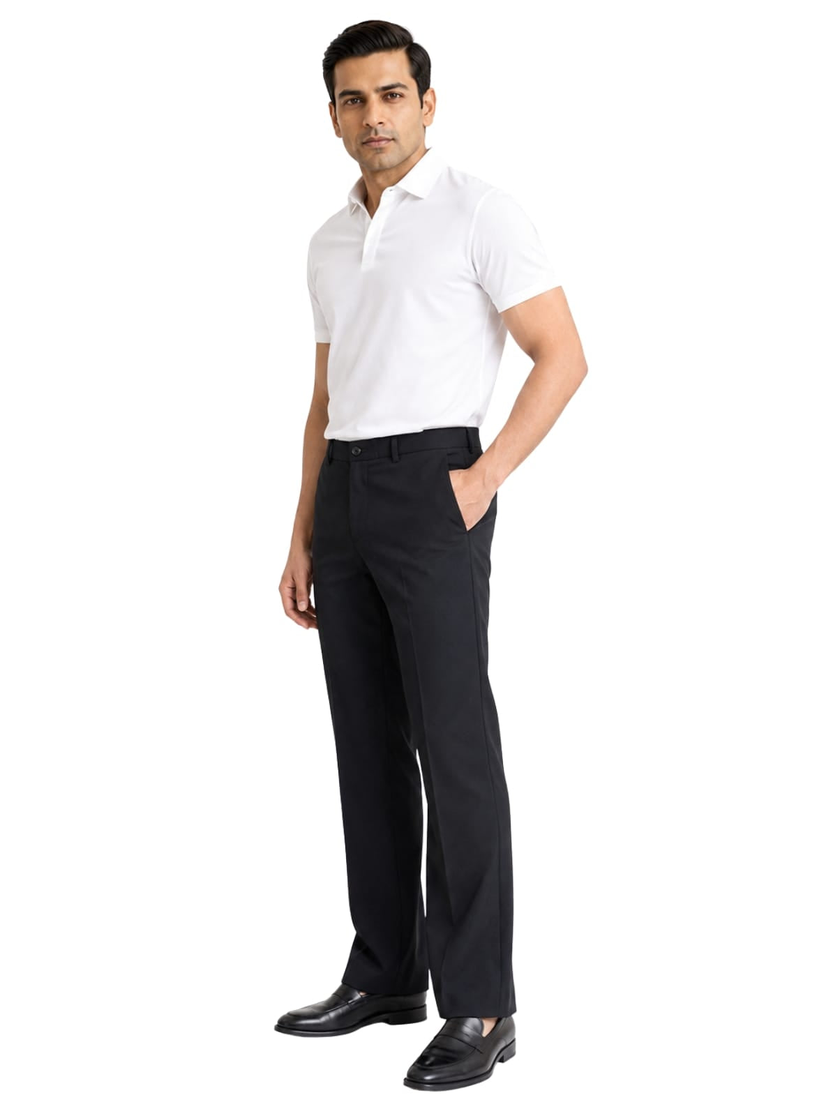 Fluid Cotton Polo - Frost White