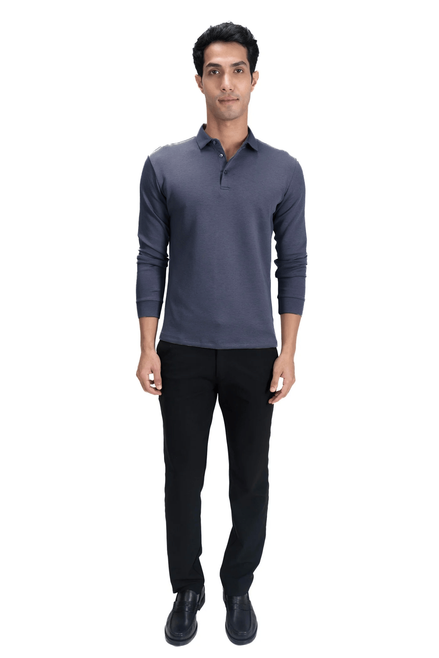 Legacy Polo Sweater - Fossil Grey