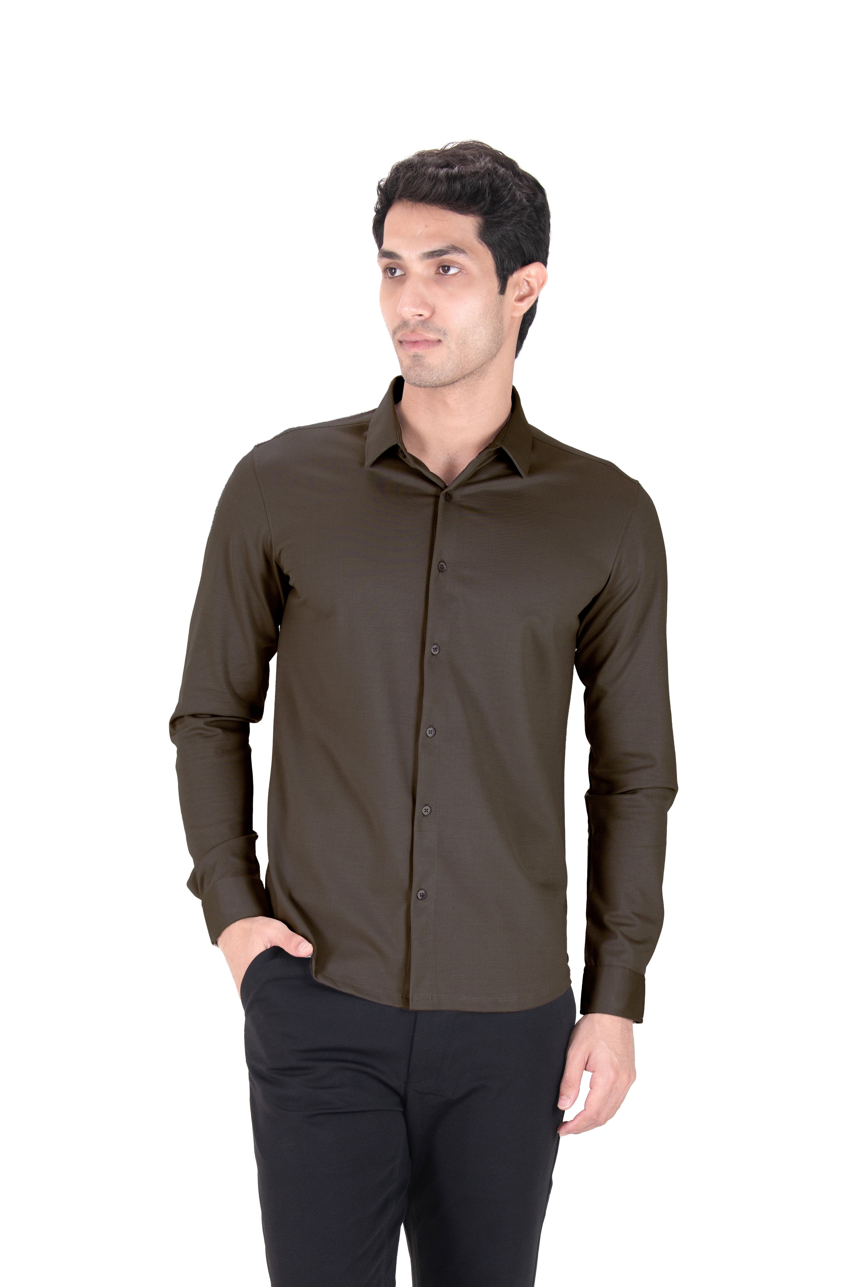 Cardinal Dobby Shirt - Knitted Heavy Shirt