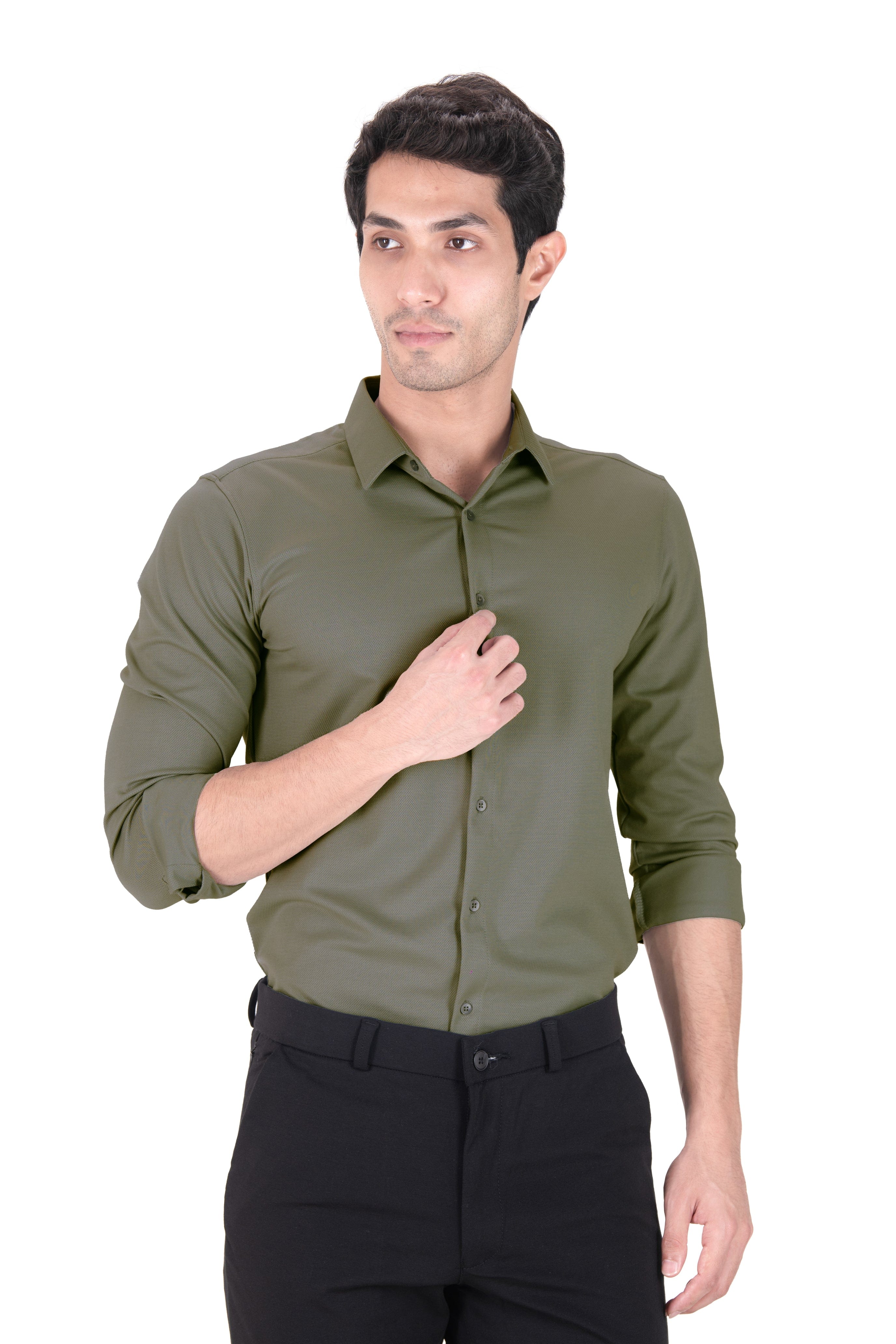 Cardinal Dobby Shirt - Pure Olive