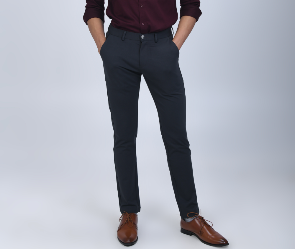 Flousers 2.0 | Stretchable Trousers For Men | Grey Tailored Fit ...