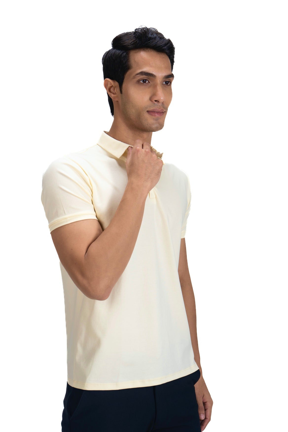 Fluid Cotton Polo - Butter crème