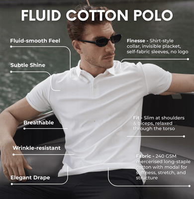 Fluid Cotton Polo - Brick Red