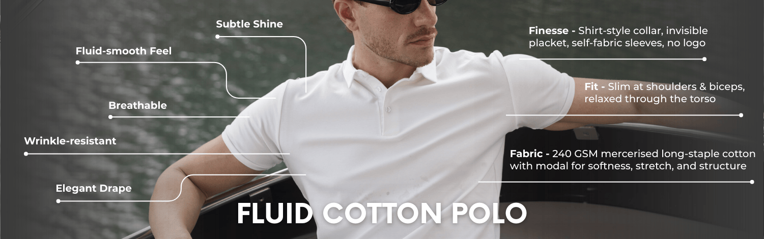 Fluid Cotton Polo - Brick Red