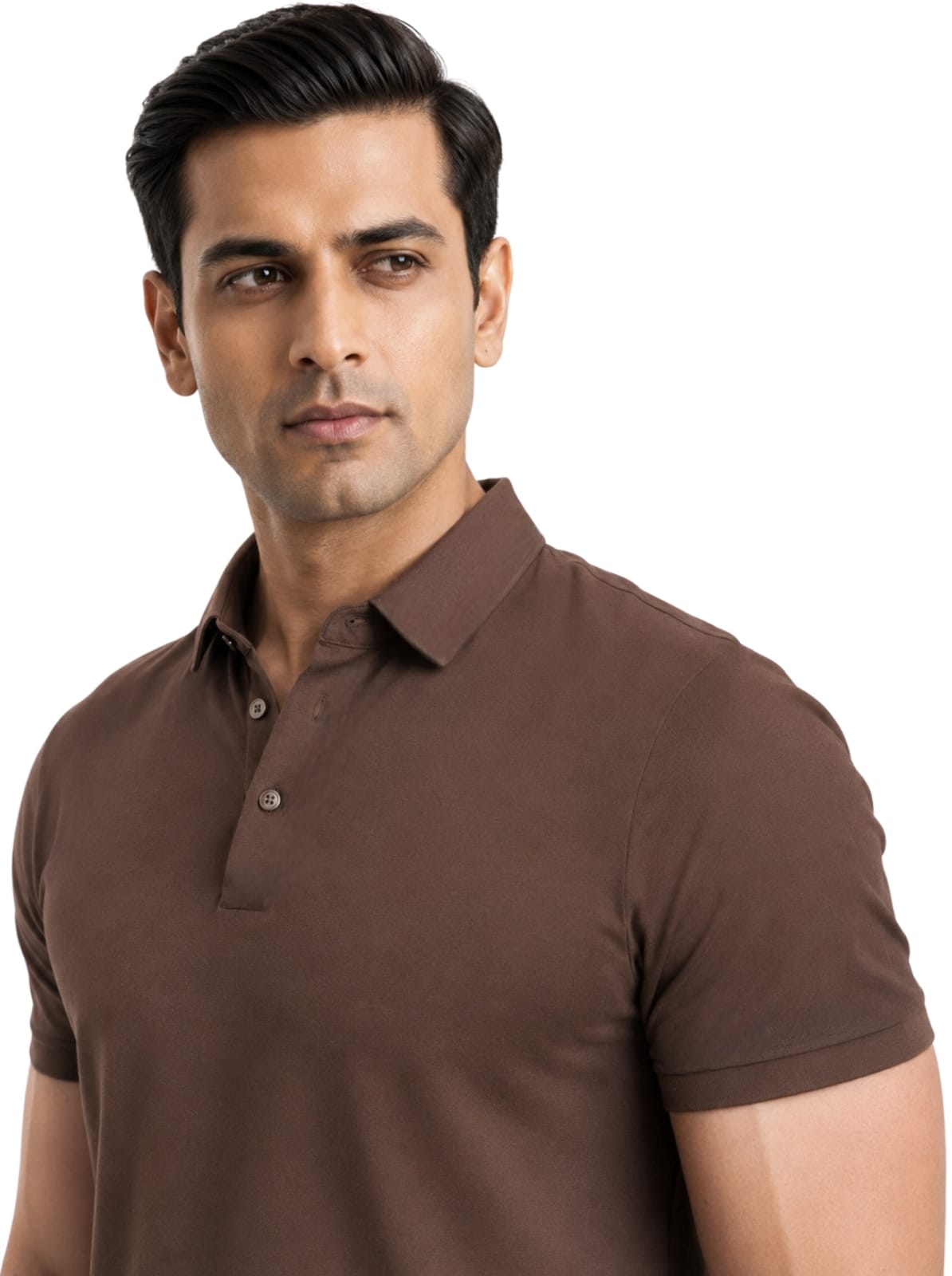 Fluid Cotton Polo - Espresso Brown