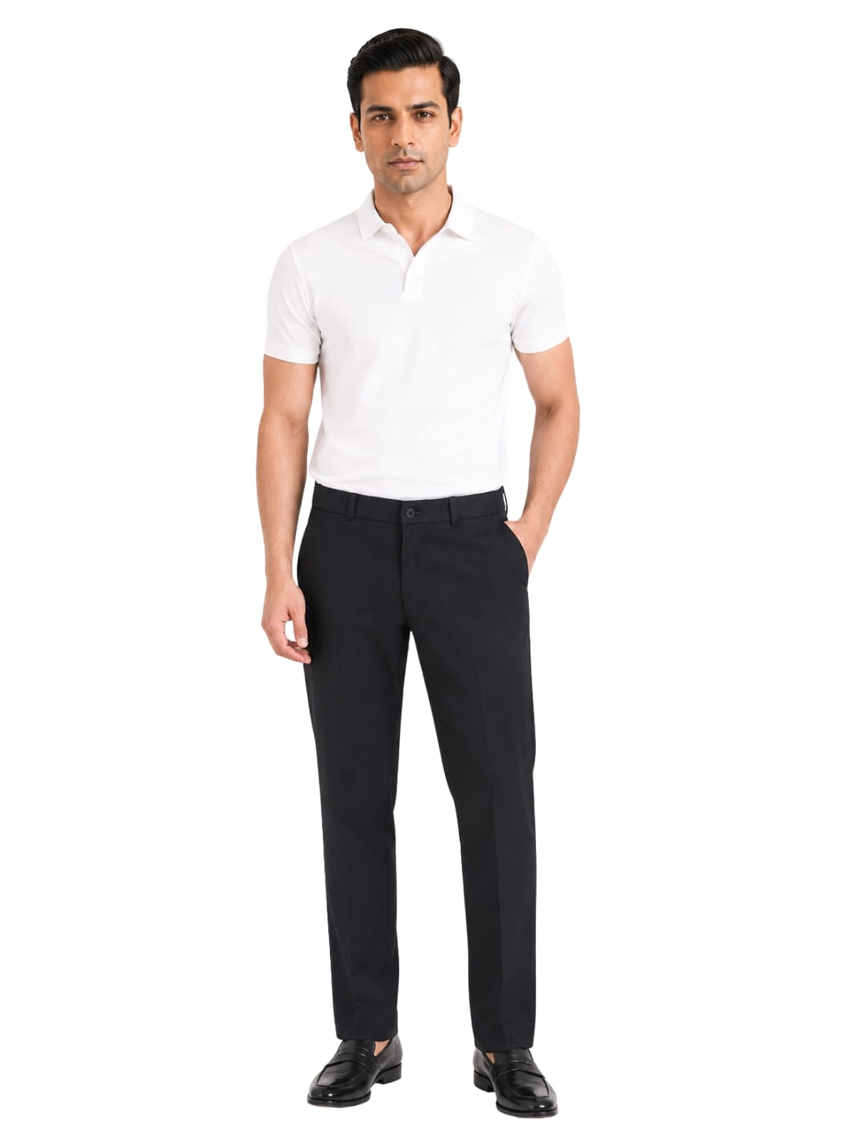 Fluid Cotton Polo - Frost White