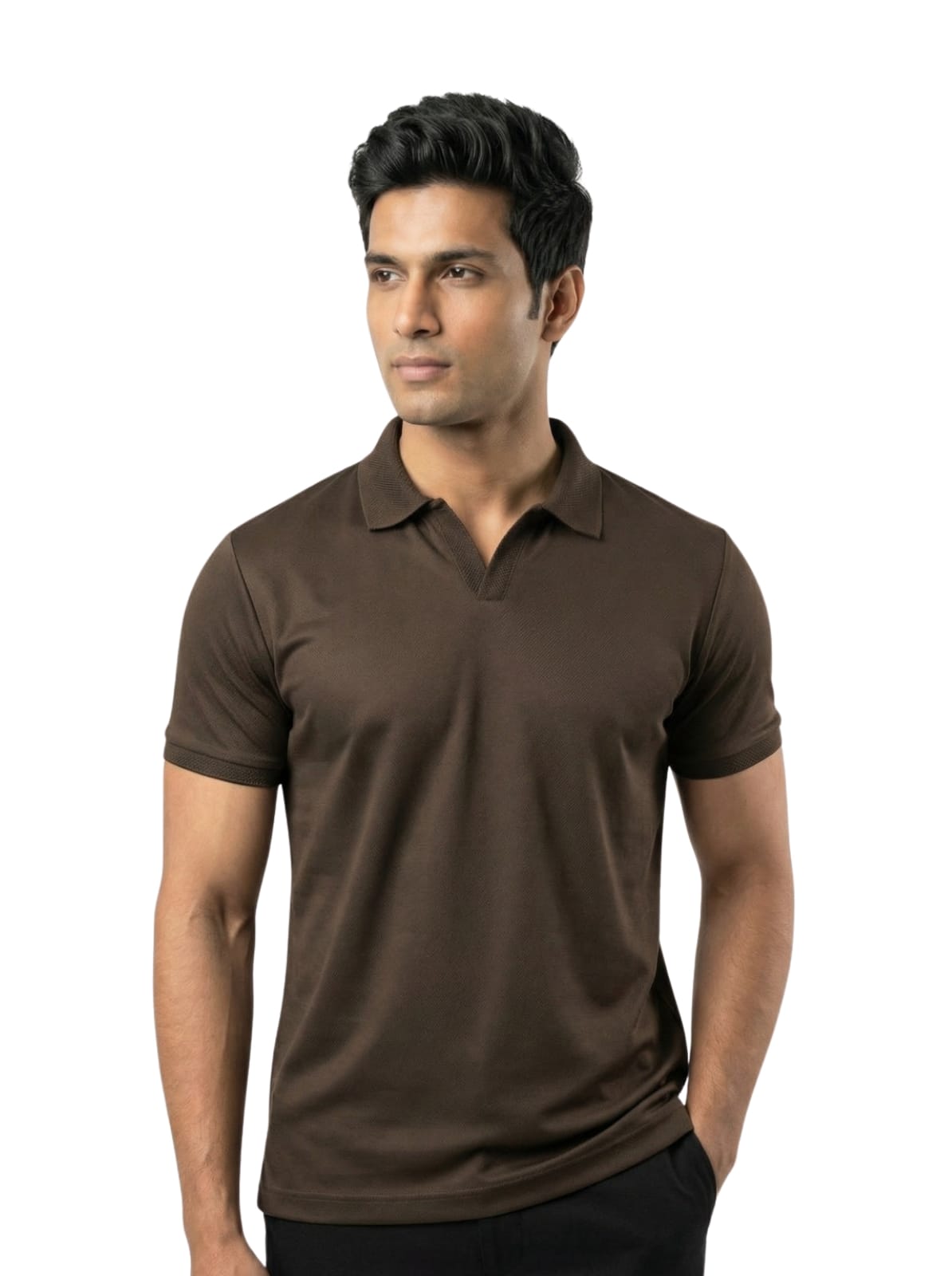 Wing Polo - Dark Brown