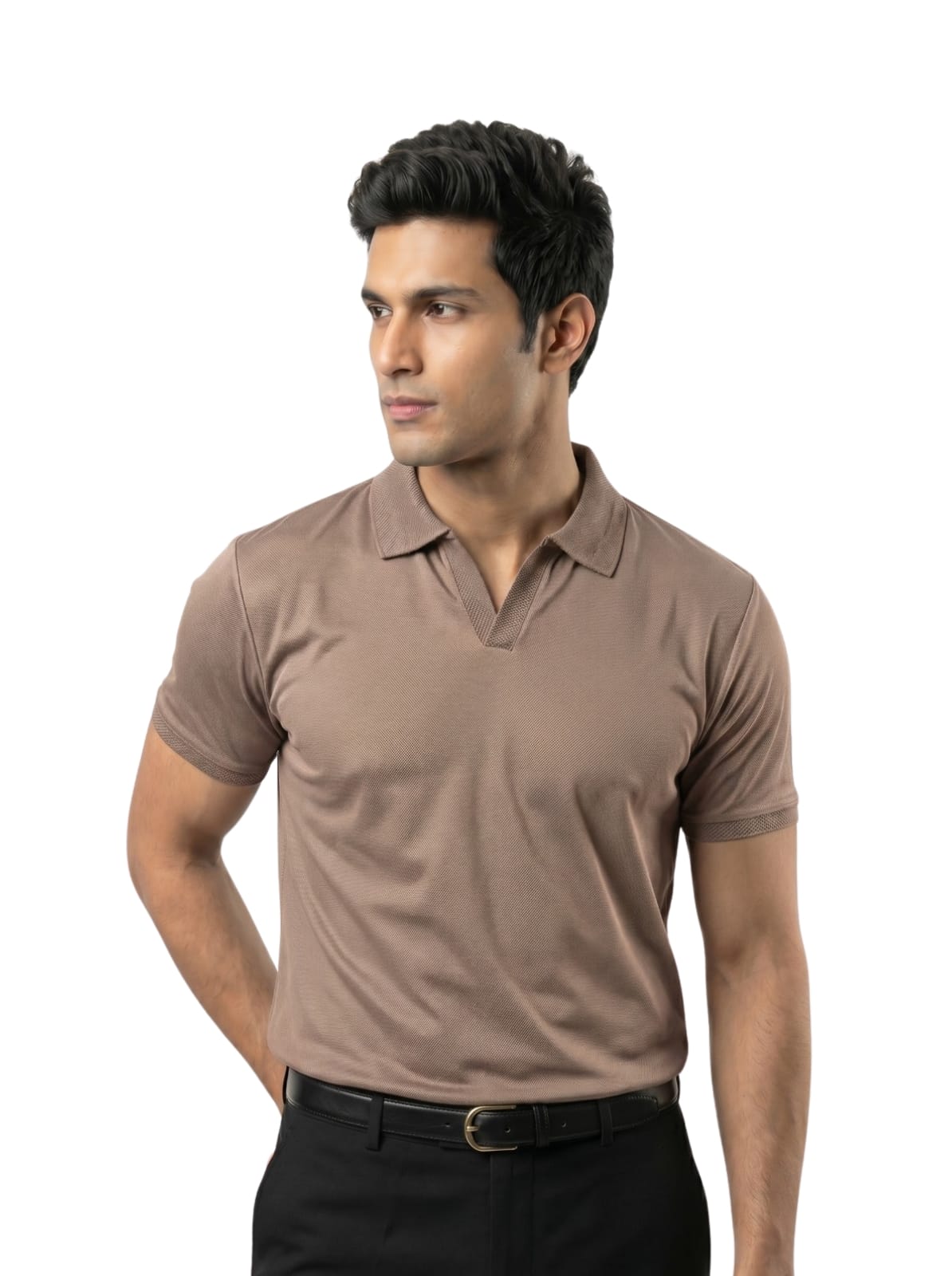 Wing Polo - Deep Taupe
