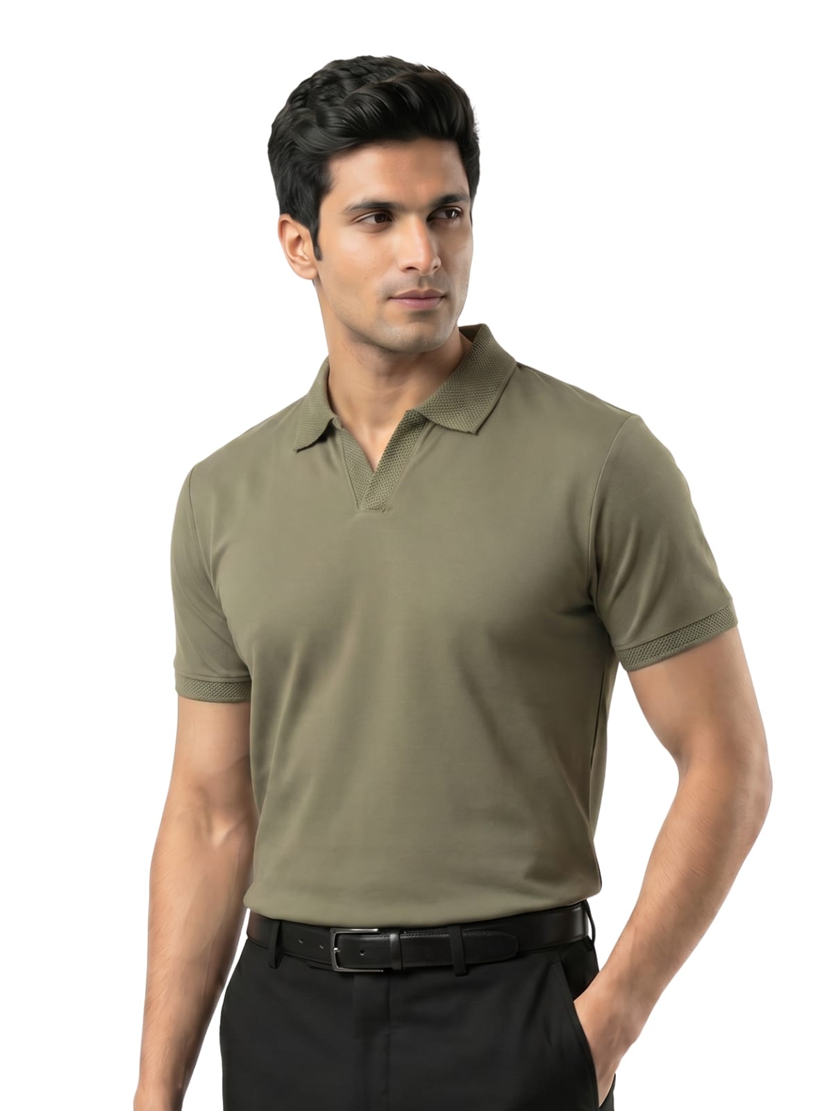 Wing Polo - Olive Green
