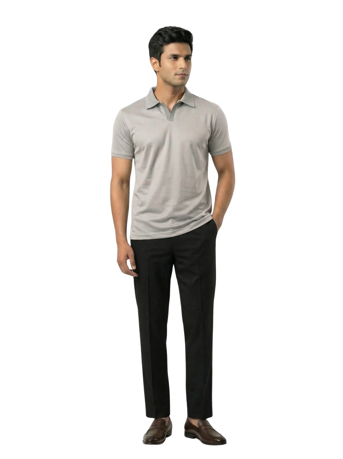 Wing Polo - Slate Grey