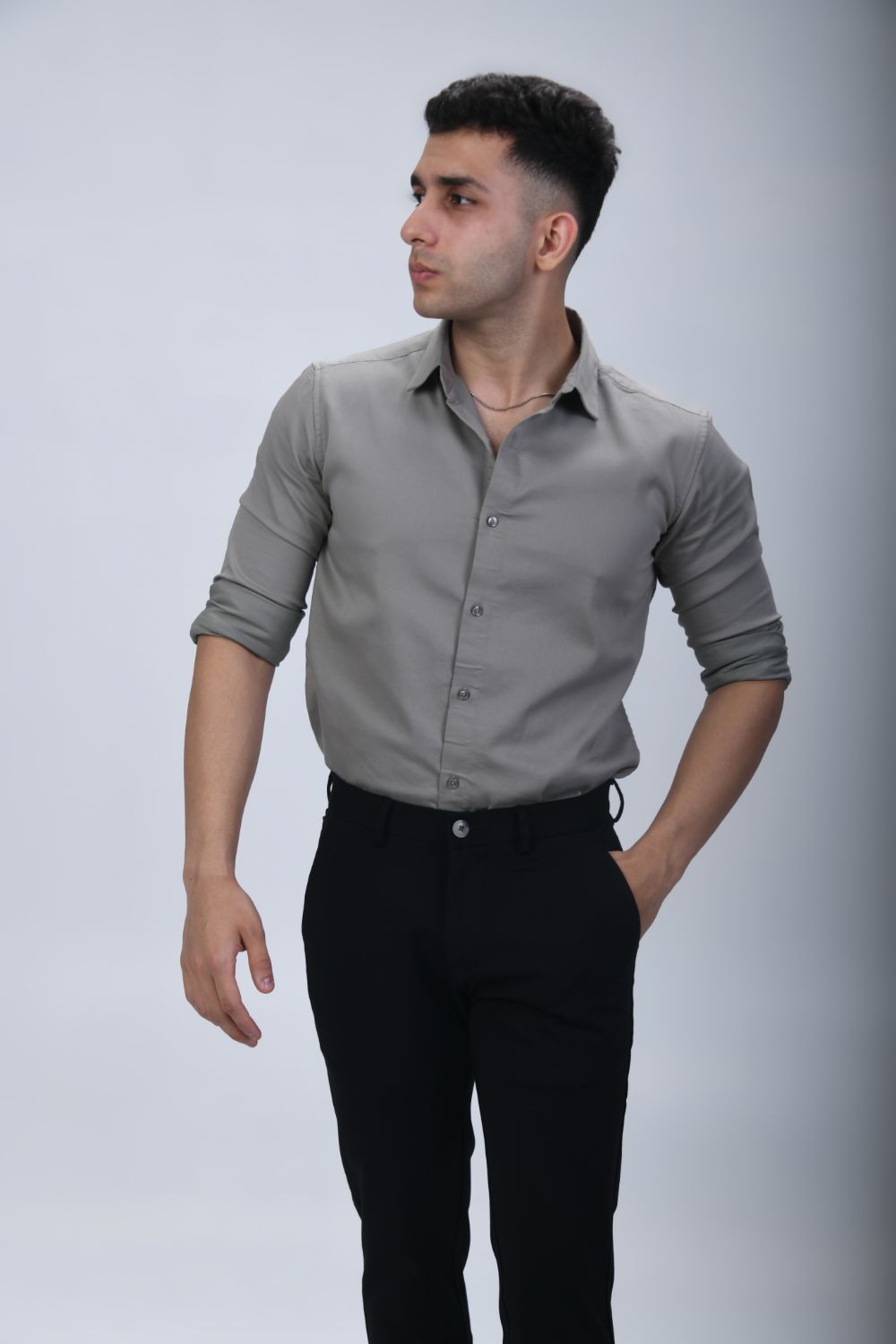 Buy Men Grey Custom Fit Print Full Sleeves Casual Shirts Online - 651045 |  Allen Solly