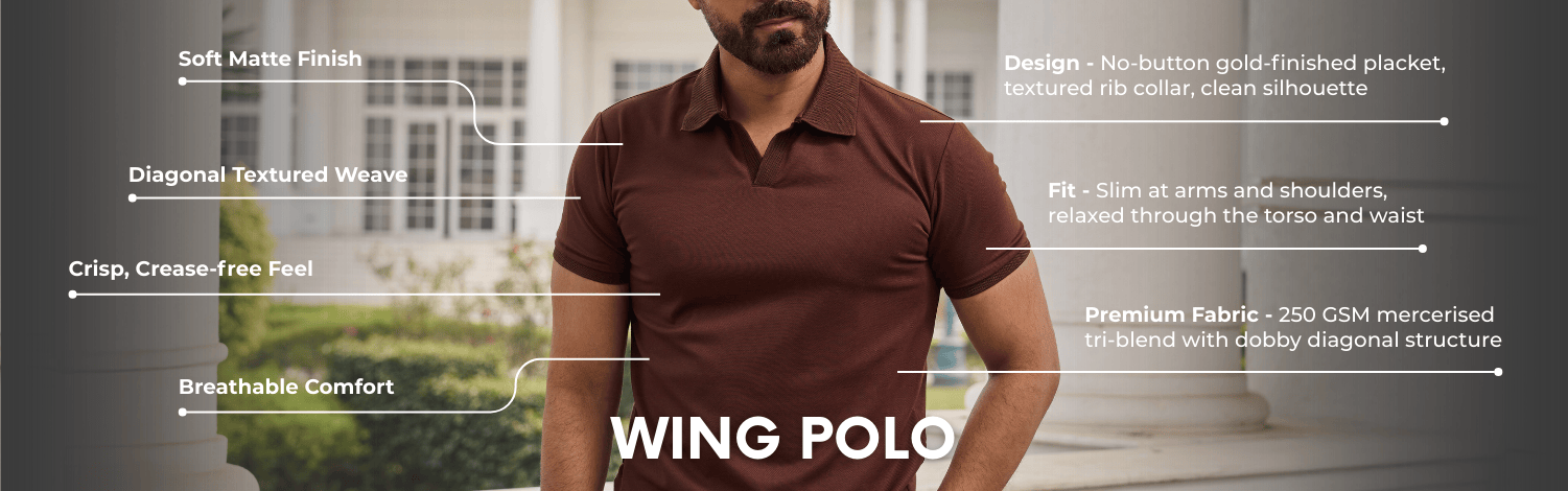 Wing Polo - Heavy Dobby Johnny collar Polo