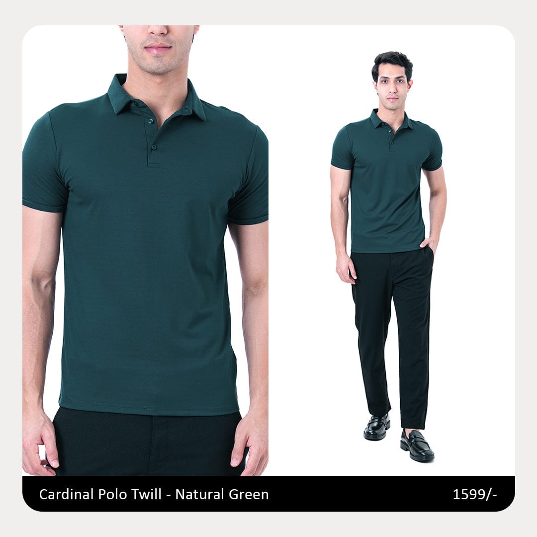 Cardinal Polo Twill- Natural Green